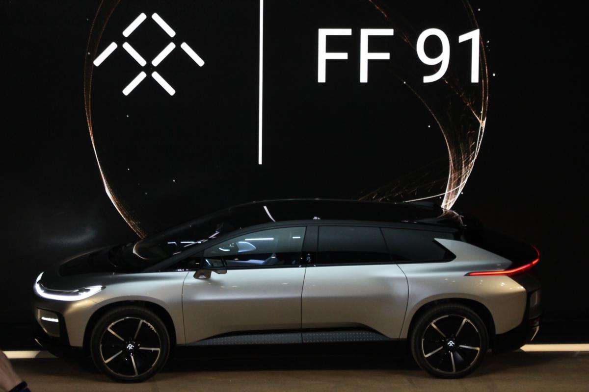 Một trong những chiếc xe điện của Faraday Future- đối tác của tập đoàn Evergrande
